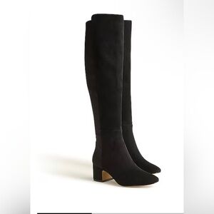J.Crew Black Knee-high heeled boots